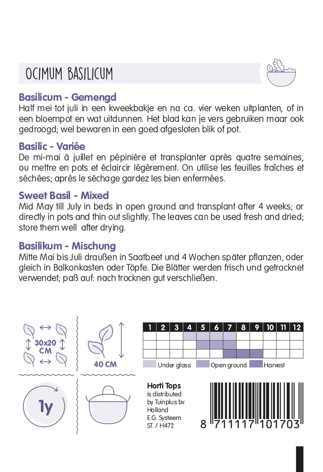 HT Basilicum gemengd