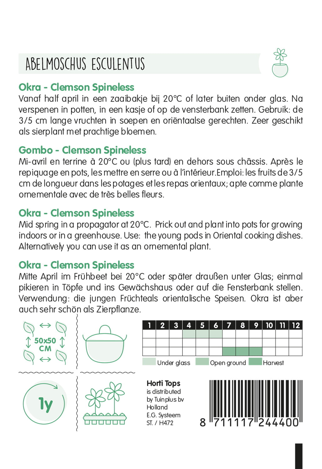 HT Okra Clemson Spineless