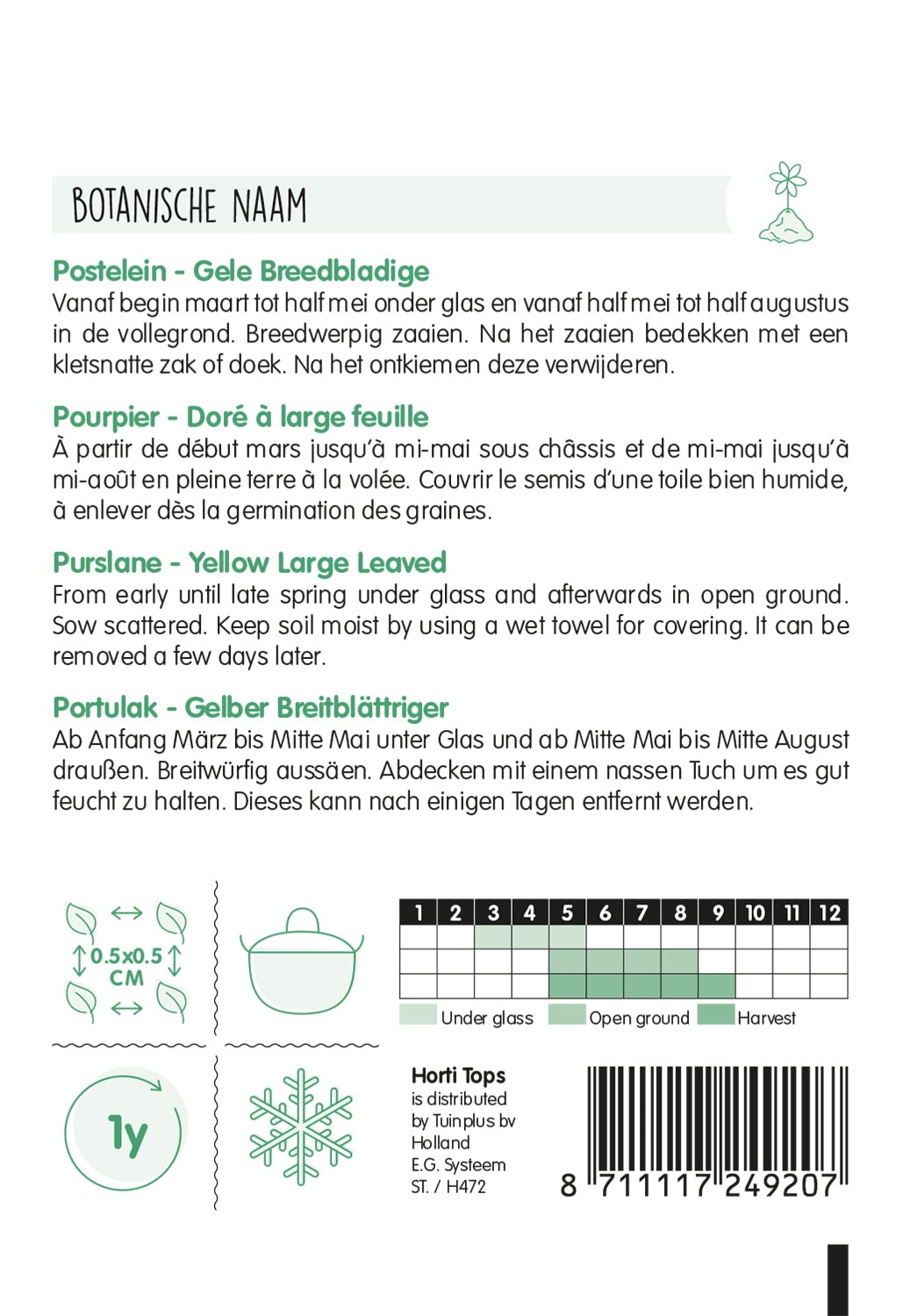 HT Postelein Breedbladige Gele