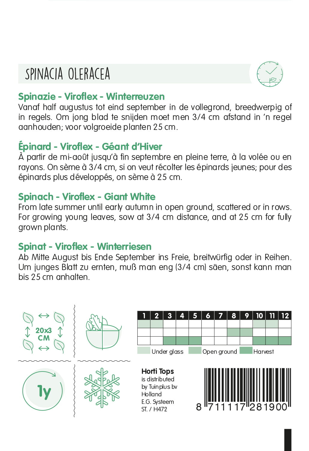 HT Spinazie Winterreuzen 15 gram