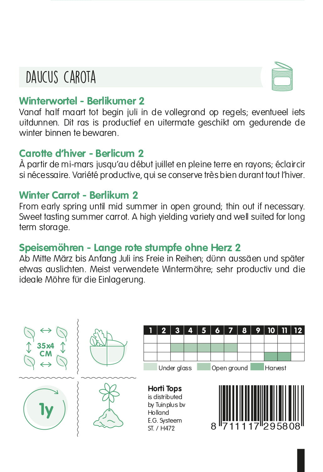 HT Winterwortelen Berlikumer 2 - 10 Gram