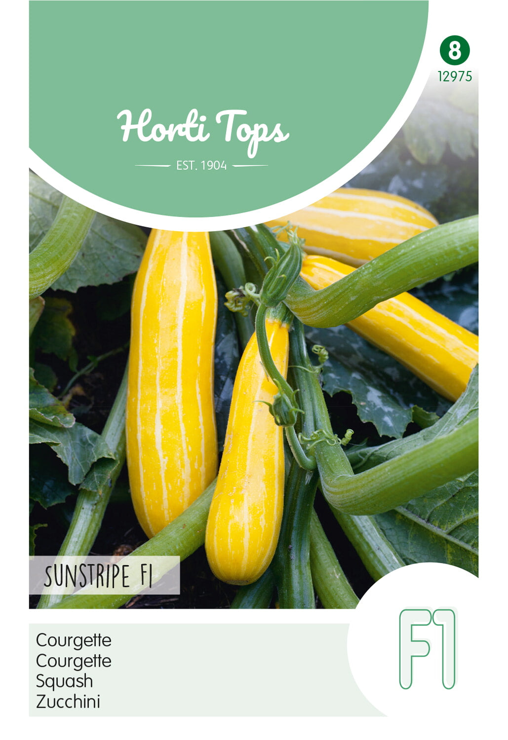 HT Courgette Sunstripe F1, geel