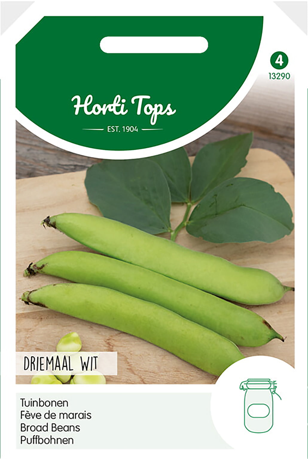 Tuinbonen Driemaal Wit, 100g