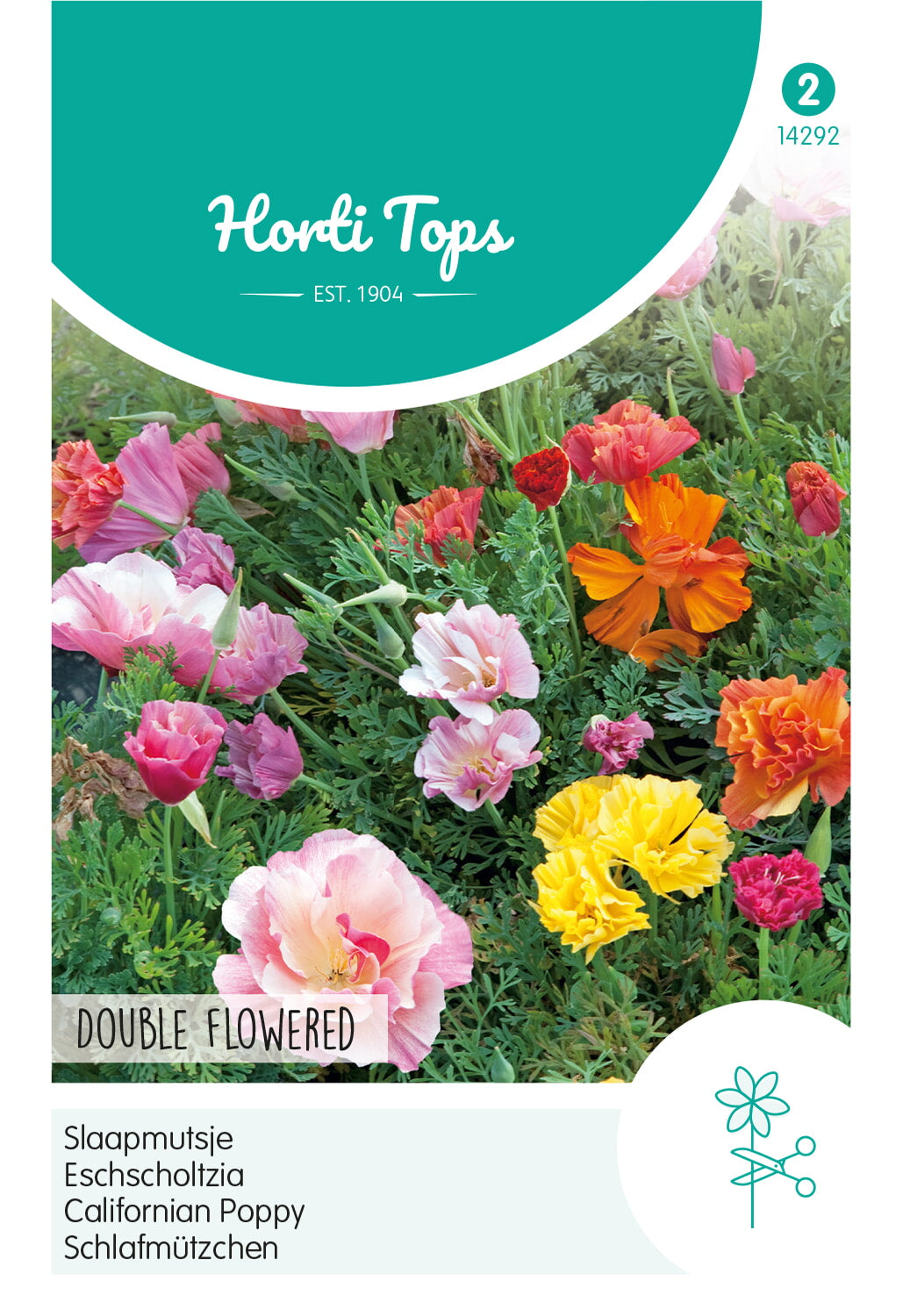 HT Eschscholtzia, Slaapmutsje dubbelbloemig gemengd