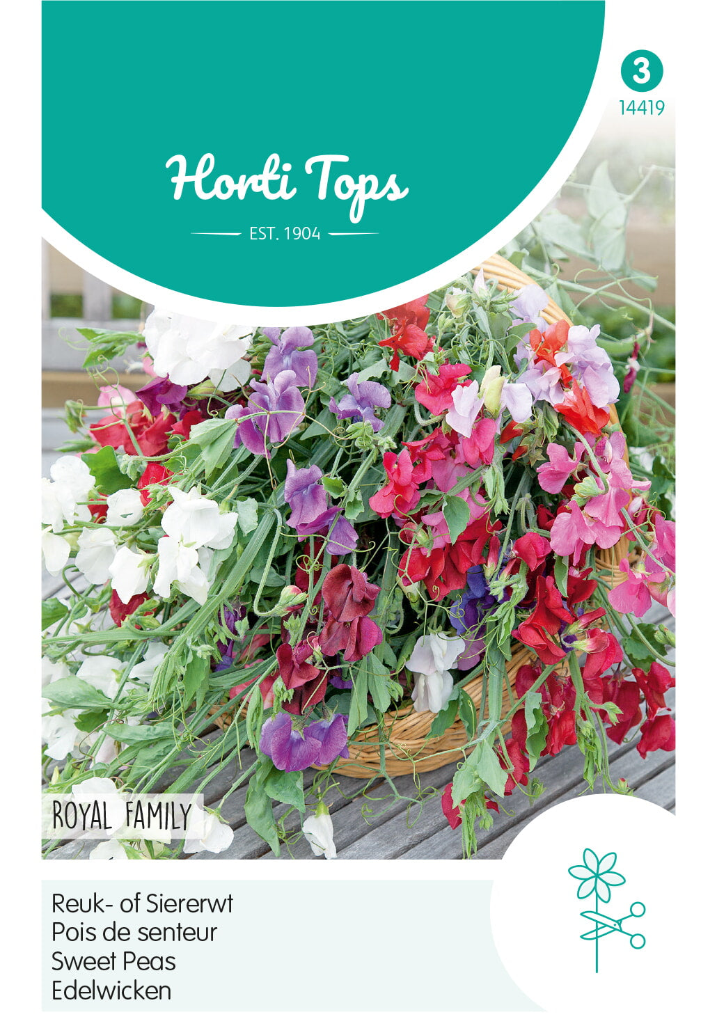 HT Lathyrus, Reuk- of Siererwt Royal Family gemengd