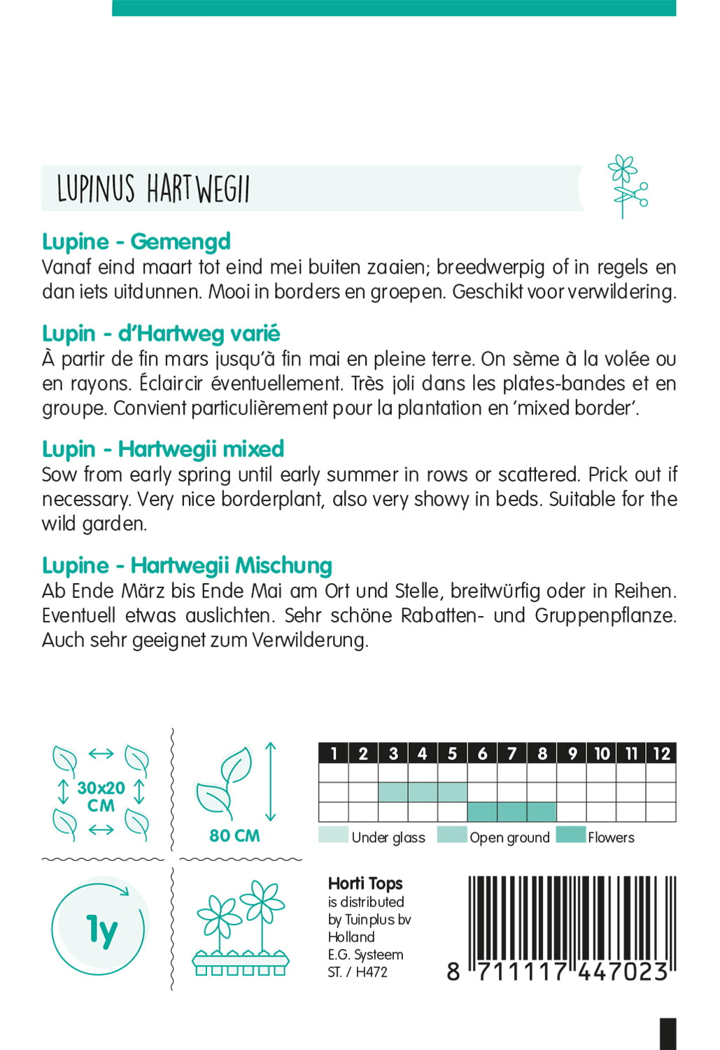 HT Lupine, Lupine gemengd