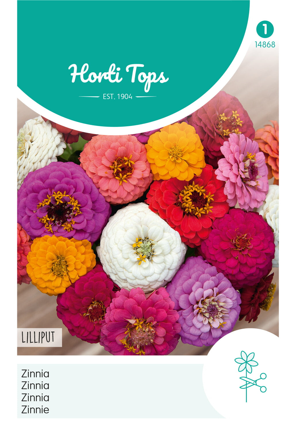 HT Zinnia Liliput gemengd