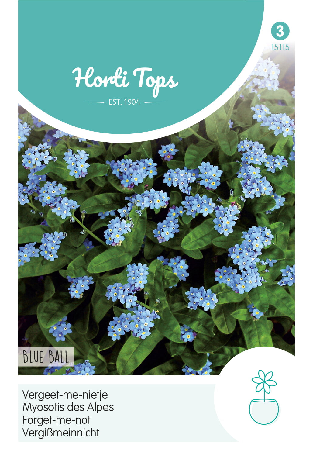 HT Myosotis, Vergeet-me-nietje Blue Ball