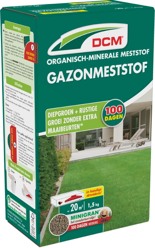 DCM Gazonmeststof 1,5 kg 20m2