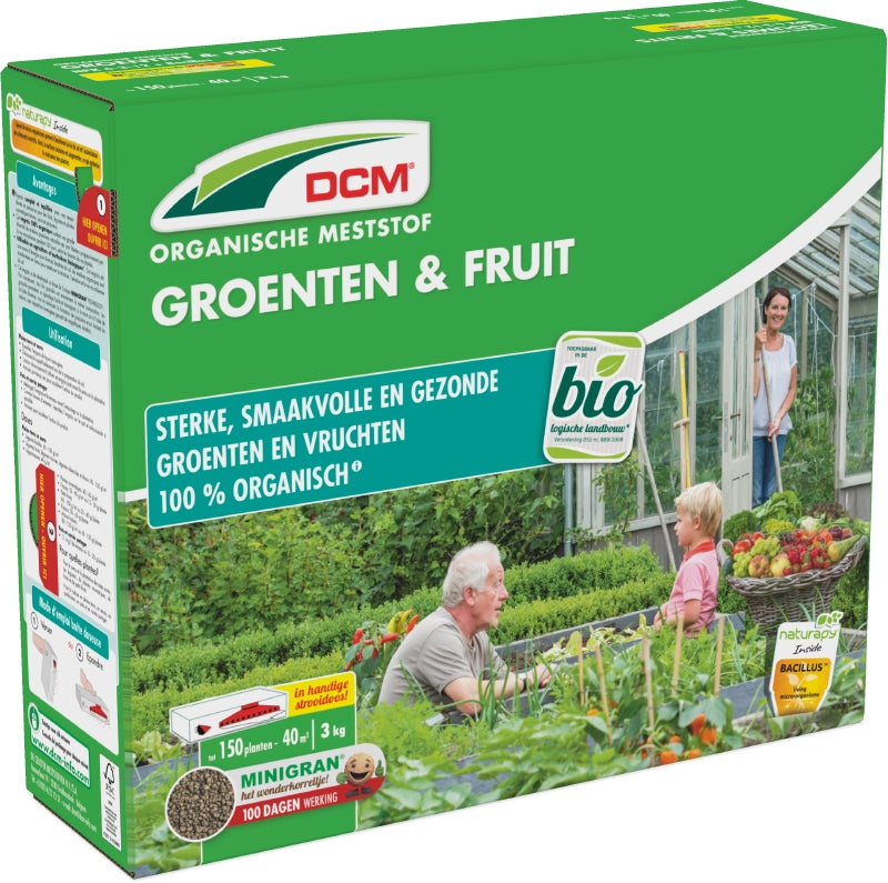 DCM Meststof Groenten & Fruit 3 kg 40m2
