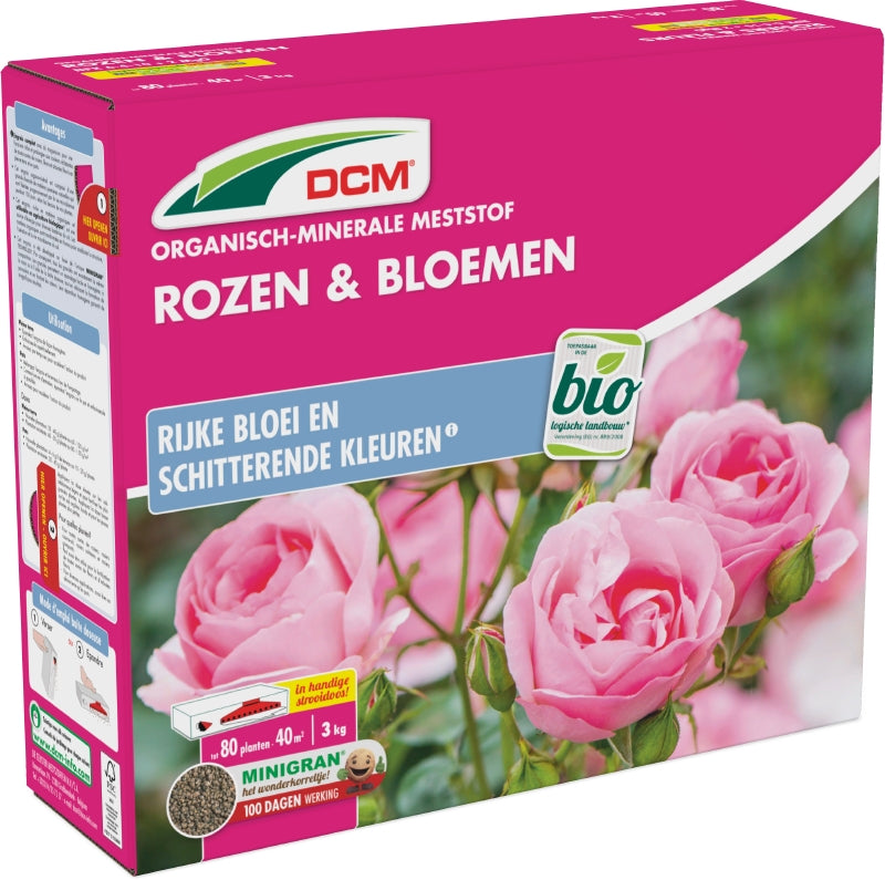 DCM Meststof Rozen & Bloemen 3 kg 40m2