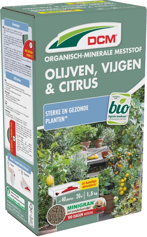 DCM Meststof Olijven, Vijgen & Citrus 1,5 kg 20m2