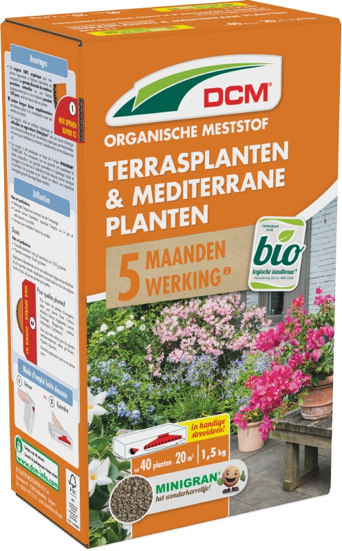 DCM Meststof Terrasplanten & Mediterrane Planten 1,5 kg 40 planten