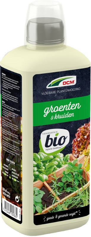 DCM Vloeibare Plantenvoeding Groenten & Kruiden 0,8 L
