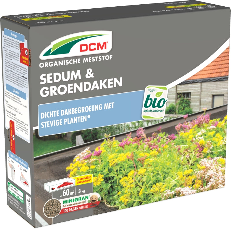 DCM Meststof Sedum & Groendaken 3 kg 60m2