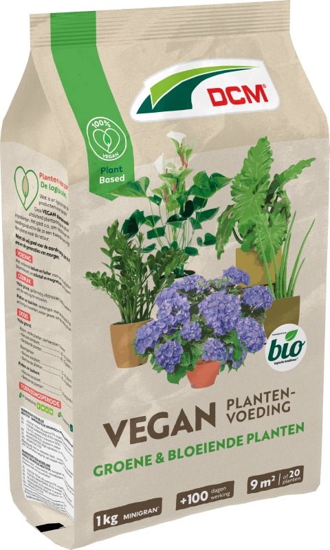 DCM Vegan Plantenvoeding Groene & Bloeiende Planten 1 kg 9m2