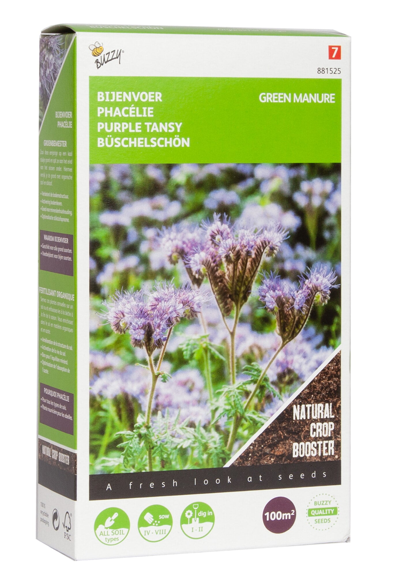 Buzzy® Groenbemester Phacelia tanacetifolia 100g (8)