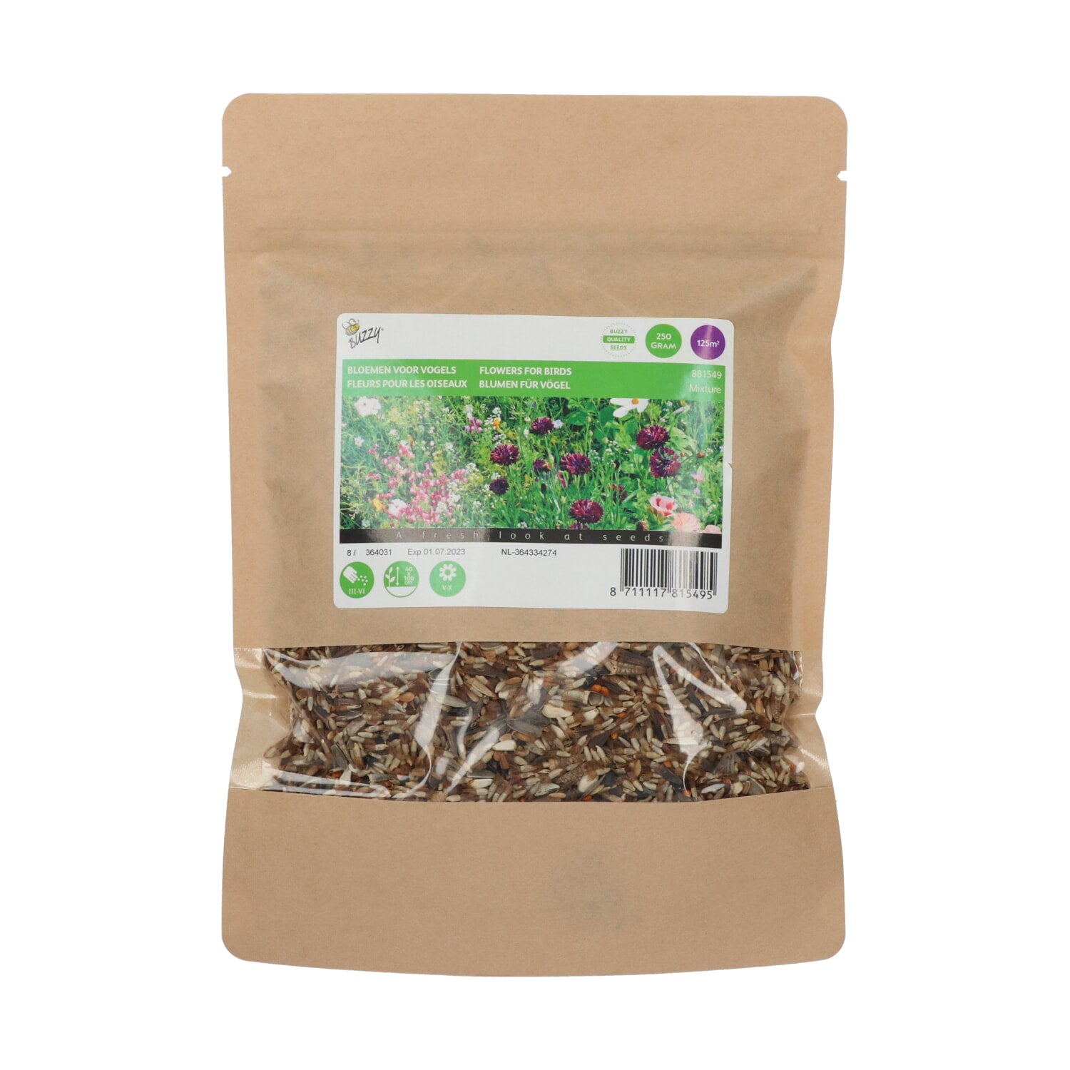 Vogel bloemenmengsel 250 gram