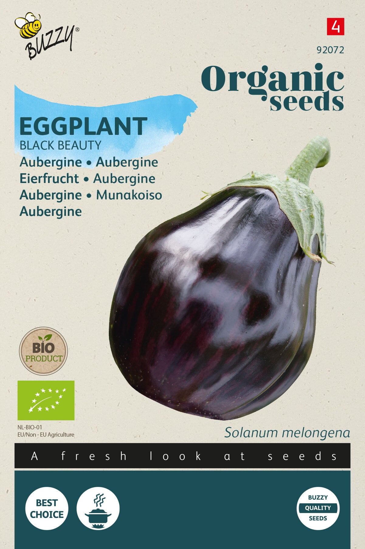 Buzzy® Organic Aubergine Black Beauty (BIO)