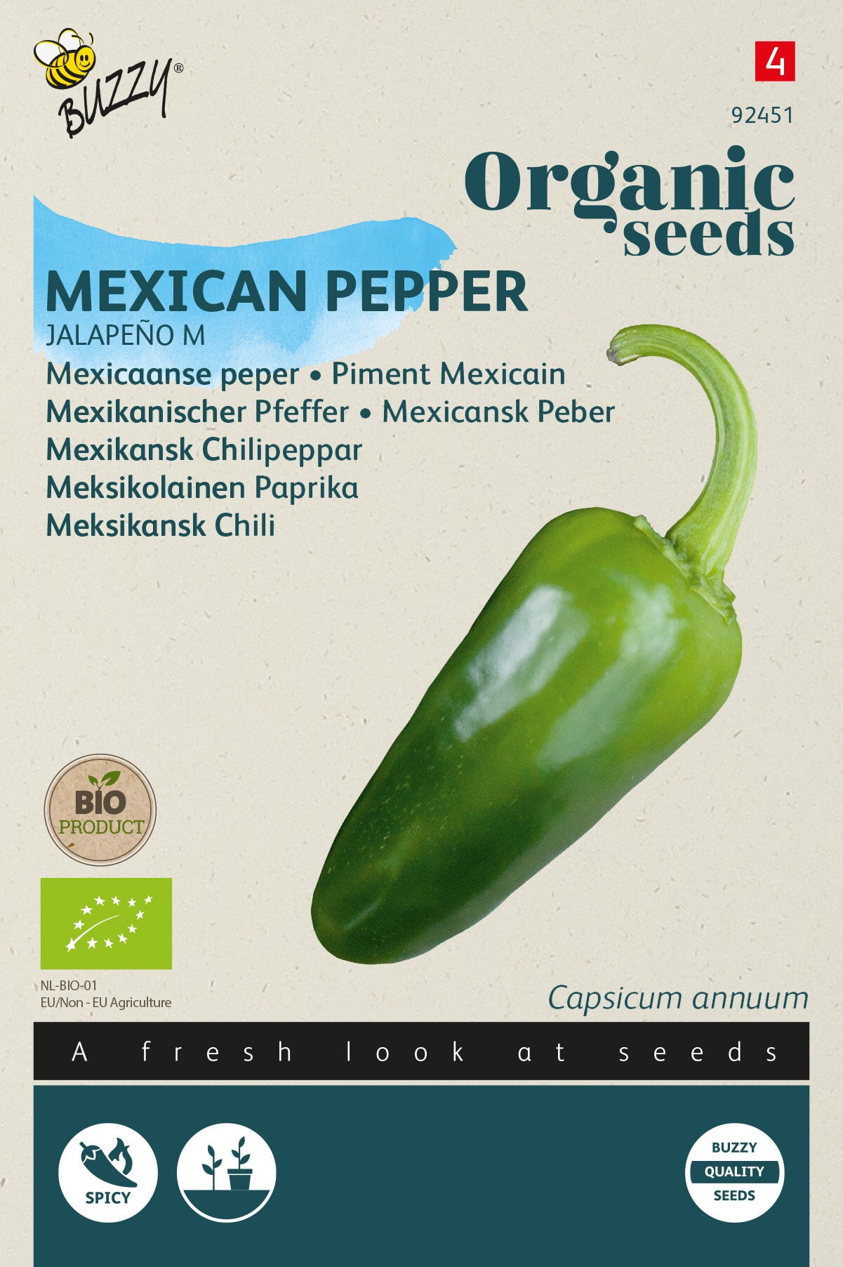 Buzzy® Organic Peper Jalapeno (BIO)