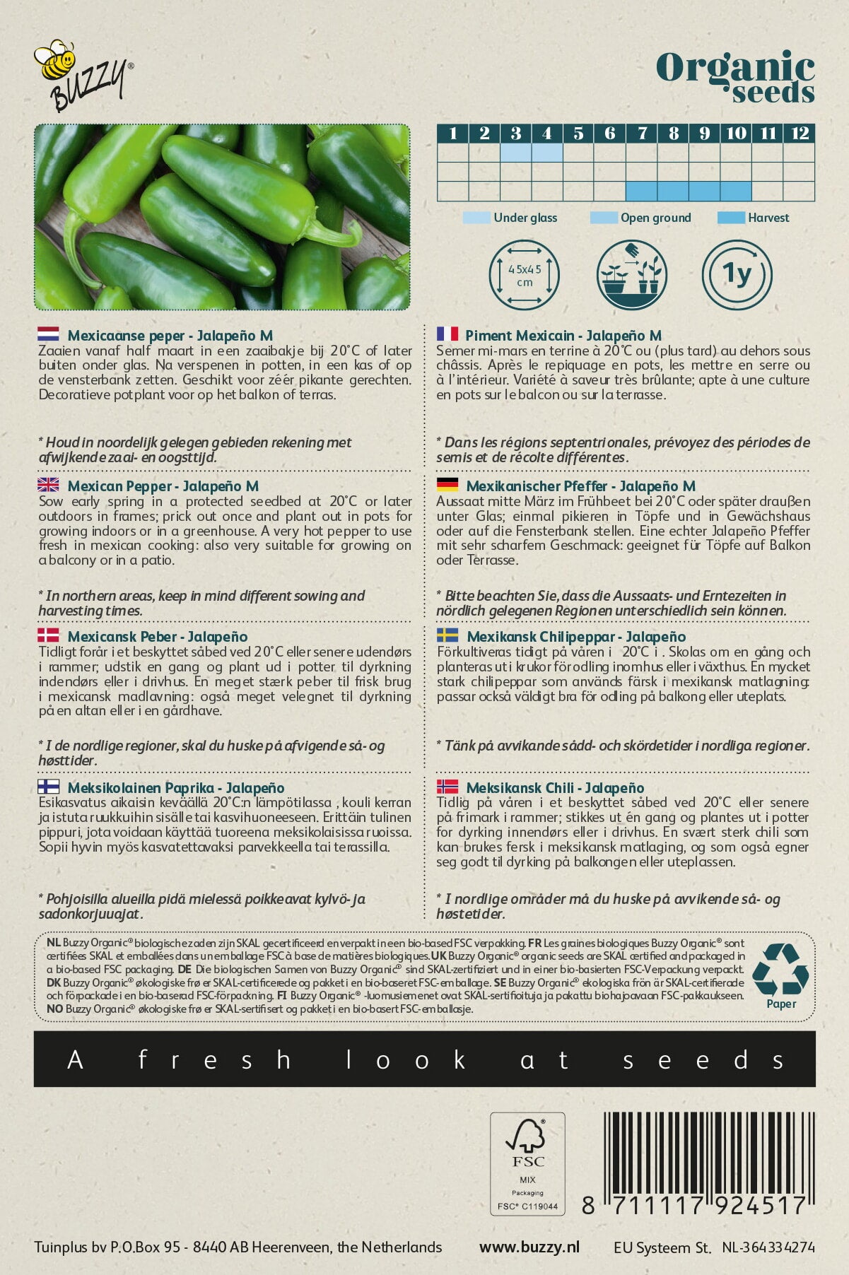 Buzzy® Organic Peper Jalapeno (BIO)