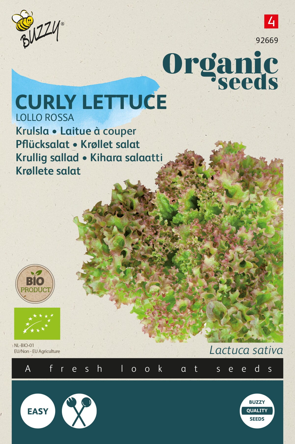 Buzzy® Organic Krulsla Lollo Rossa  (BIO)