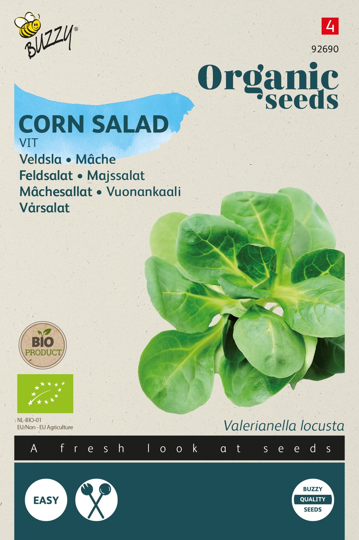 Buzzy® Organic Veldsla Vit (BIO)