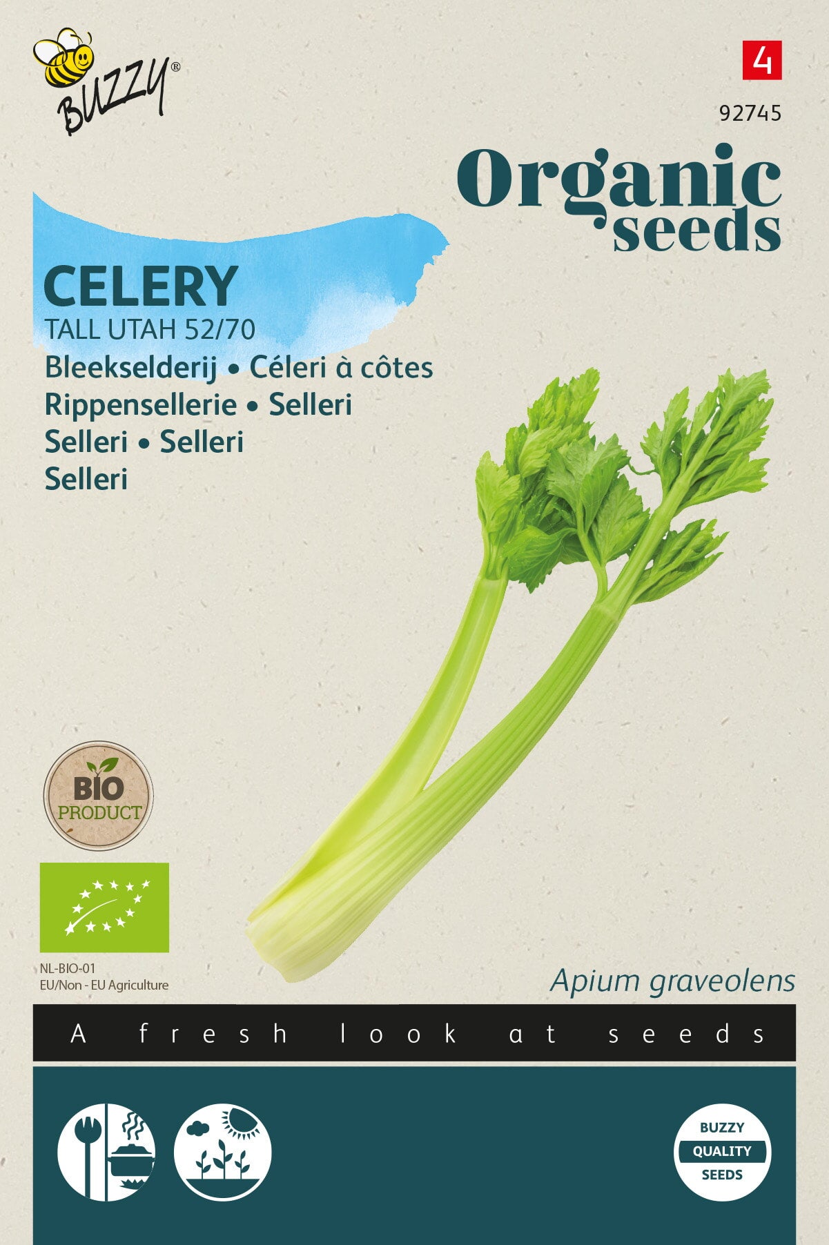 Buzzy® Organic Bleekselderij Tall Utah 52/70 (BIO)