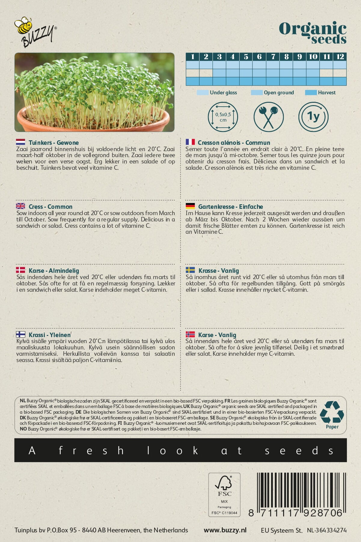 Buzzy® Organic Tuinkers Gewone (BIO)