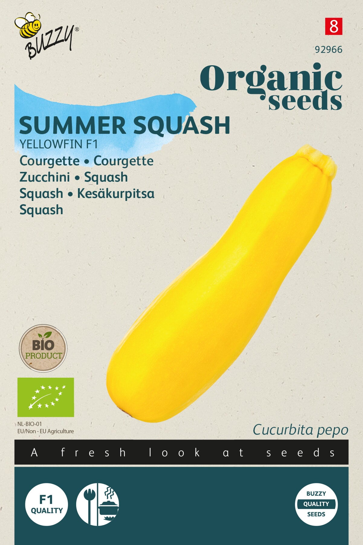 Buzzy® Organic Courgette Yellowfin F1 (BIO)