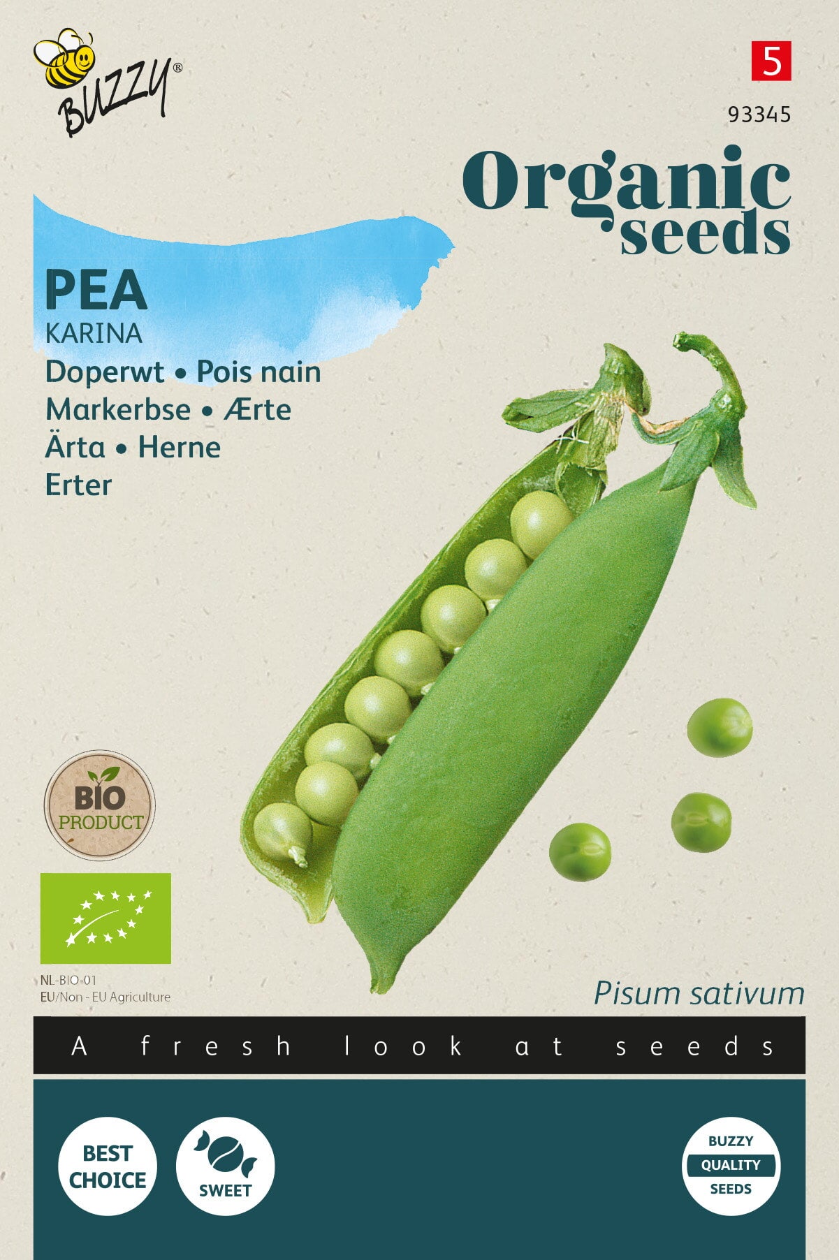 Buzzy® Organic Doperwt Karina (BIO)