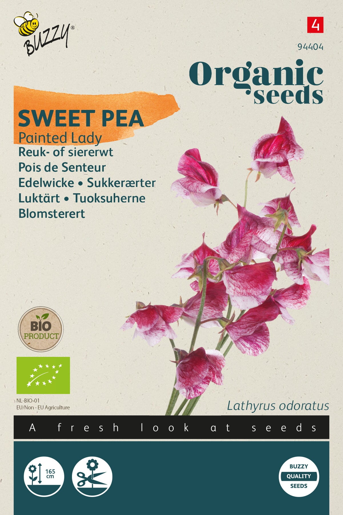 Buzzy® Organic Lathyrus, Reuk- of siererwt Painted Lady(BIO)