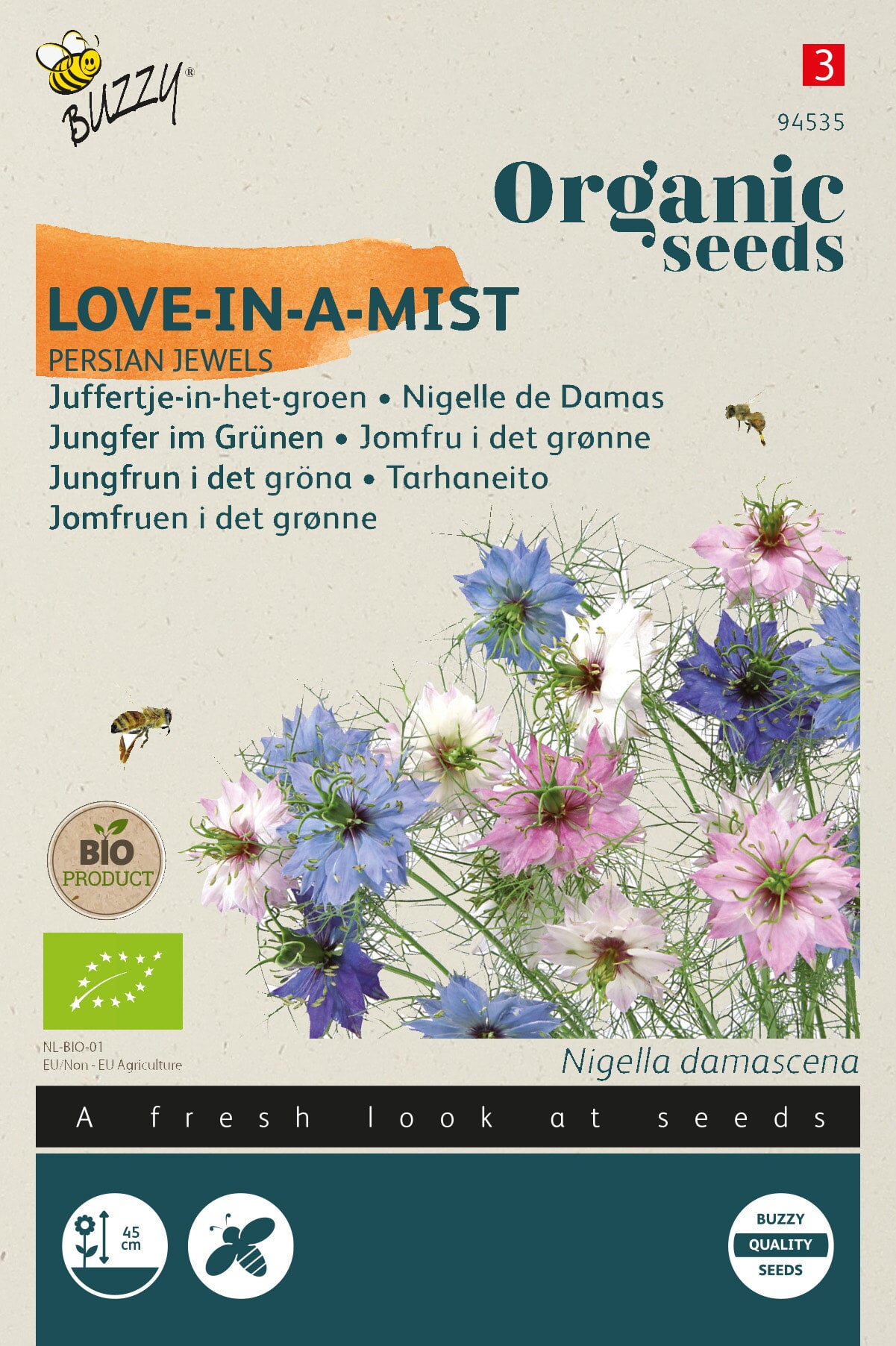 Buzzy® Organic Nigella, Juffertje-in-het groen Persian Jewel