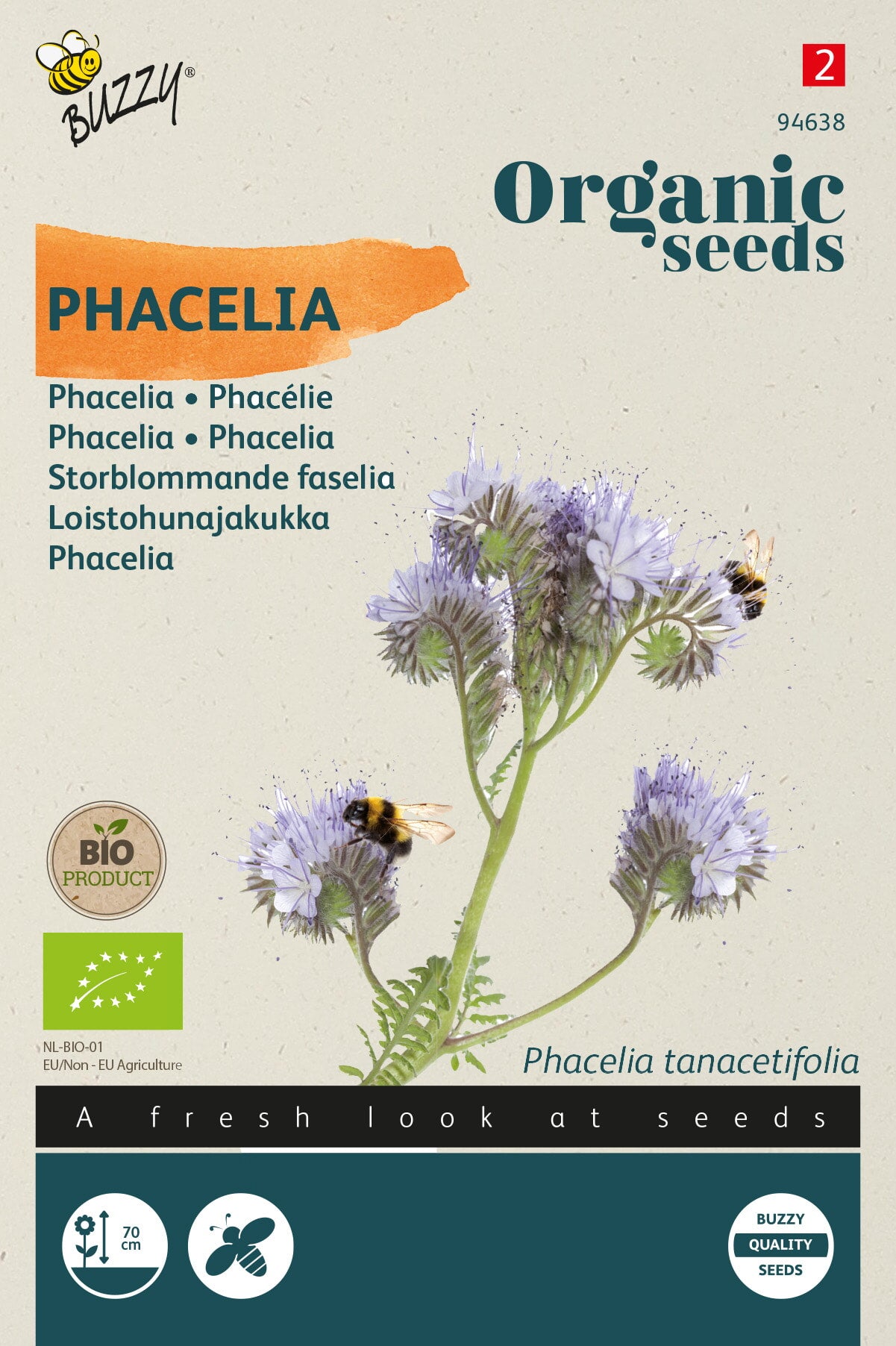 Buzzy® Organic Phacelia, Bijenvoer (BIO)