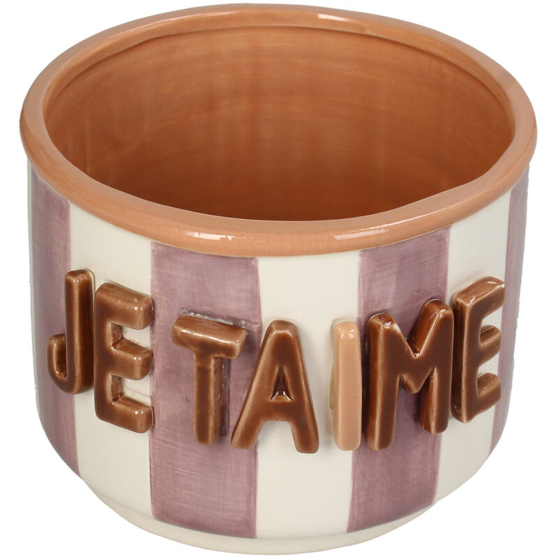 Bloempot Je Taime Dolomiet Multi 14,2x14,2x11,5cm