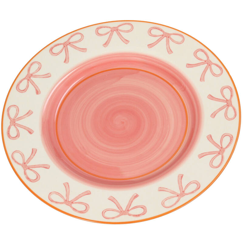 Bord Strikken Keramiek Roze 28x28x3cm