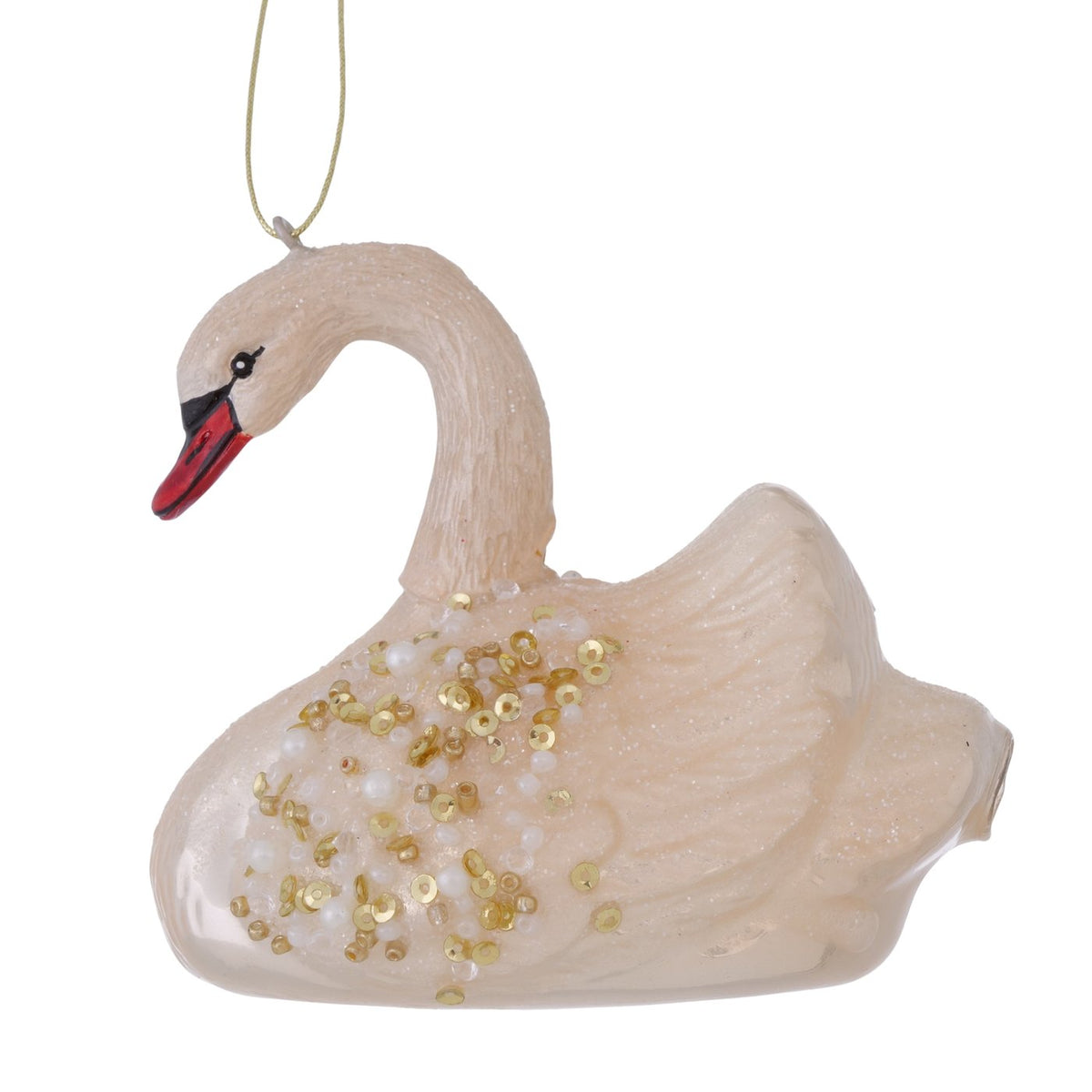 Kerstzwaan lichtroze met bobbel