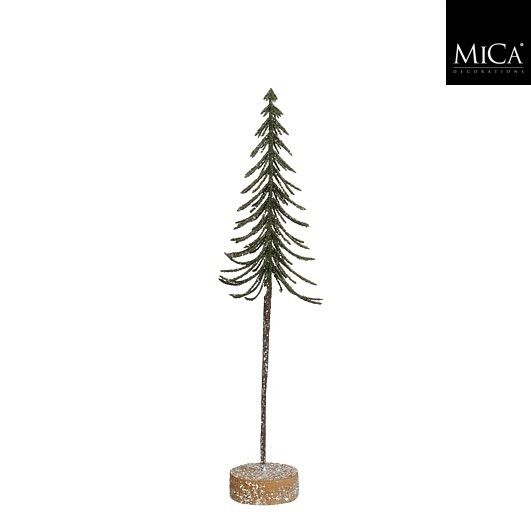 Decoratie boom groen glitter - h30xd6cm