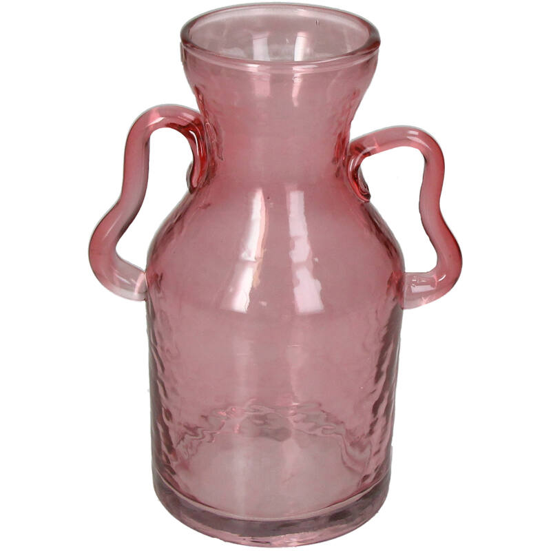 Vaas Glas Roze 13x13x18cm