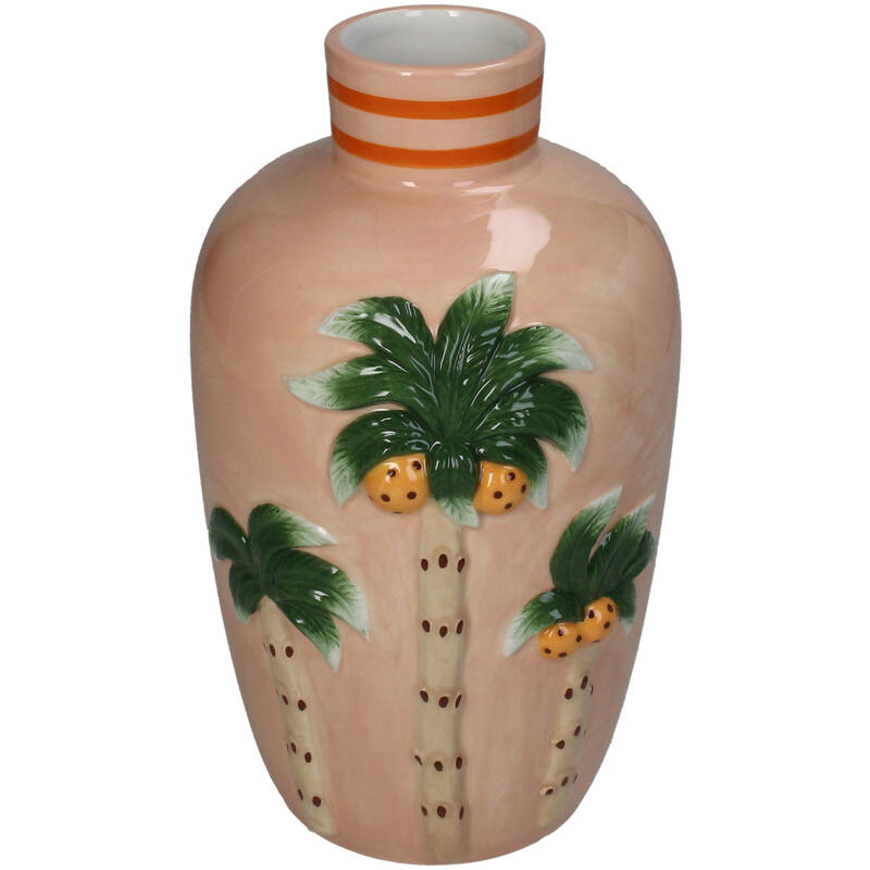 Vaas Palmboom Dolomiet Perzik 14,7x13,3x23cm