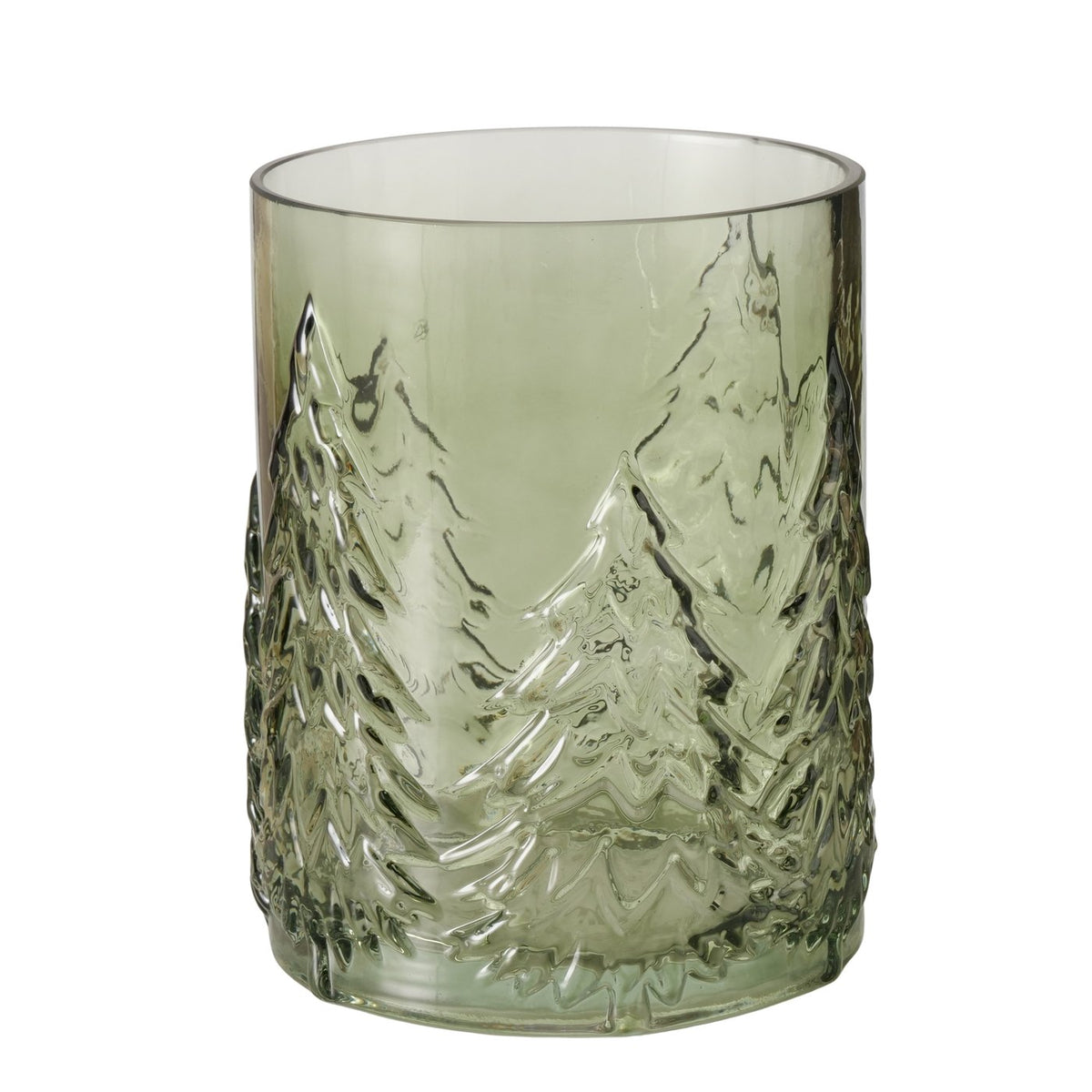Windlicht Tanny rond gelakt glas 16 cm