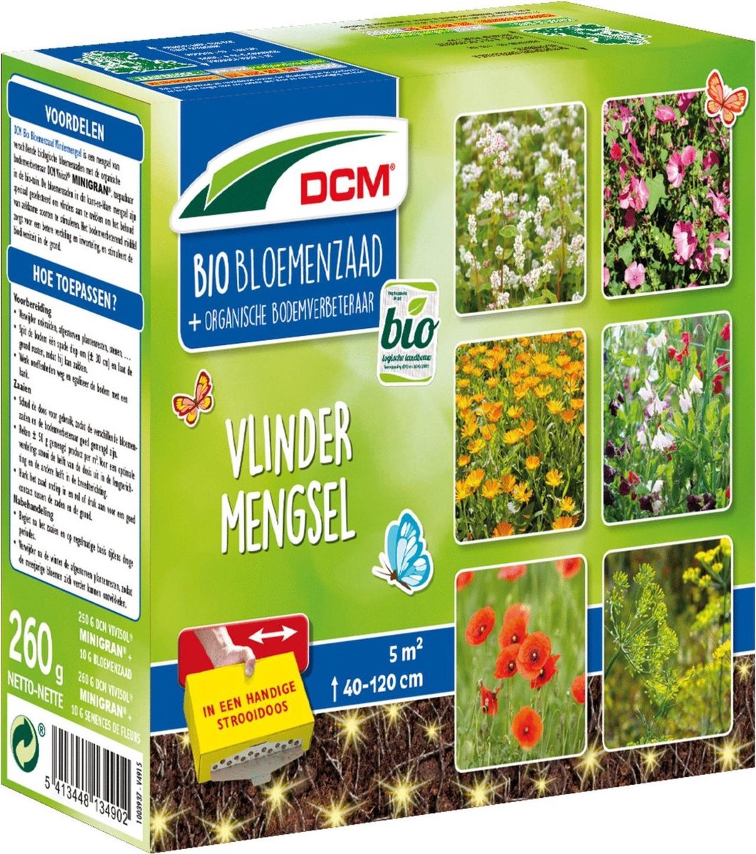 DCM bloemenmengsel vlinders 260 gr Bio 5m2