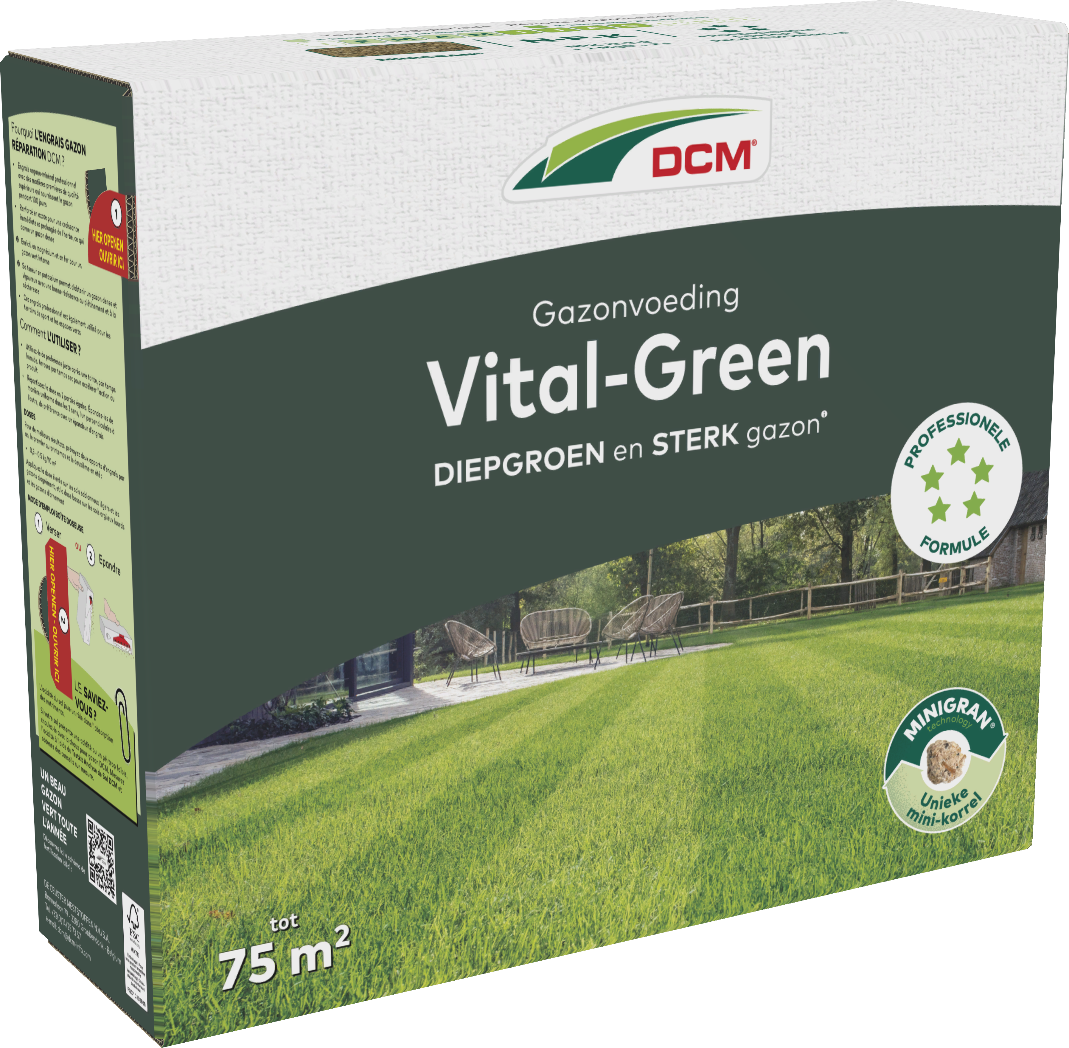 DCM Gazonvoeding Vital-Green 75 m² (3 kg)