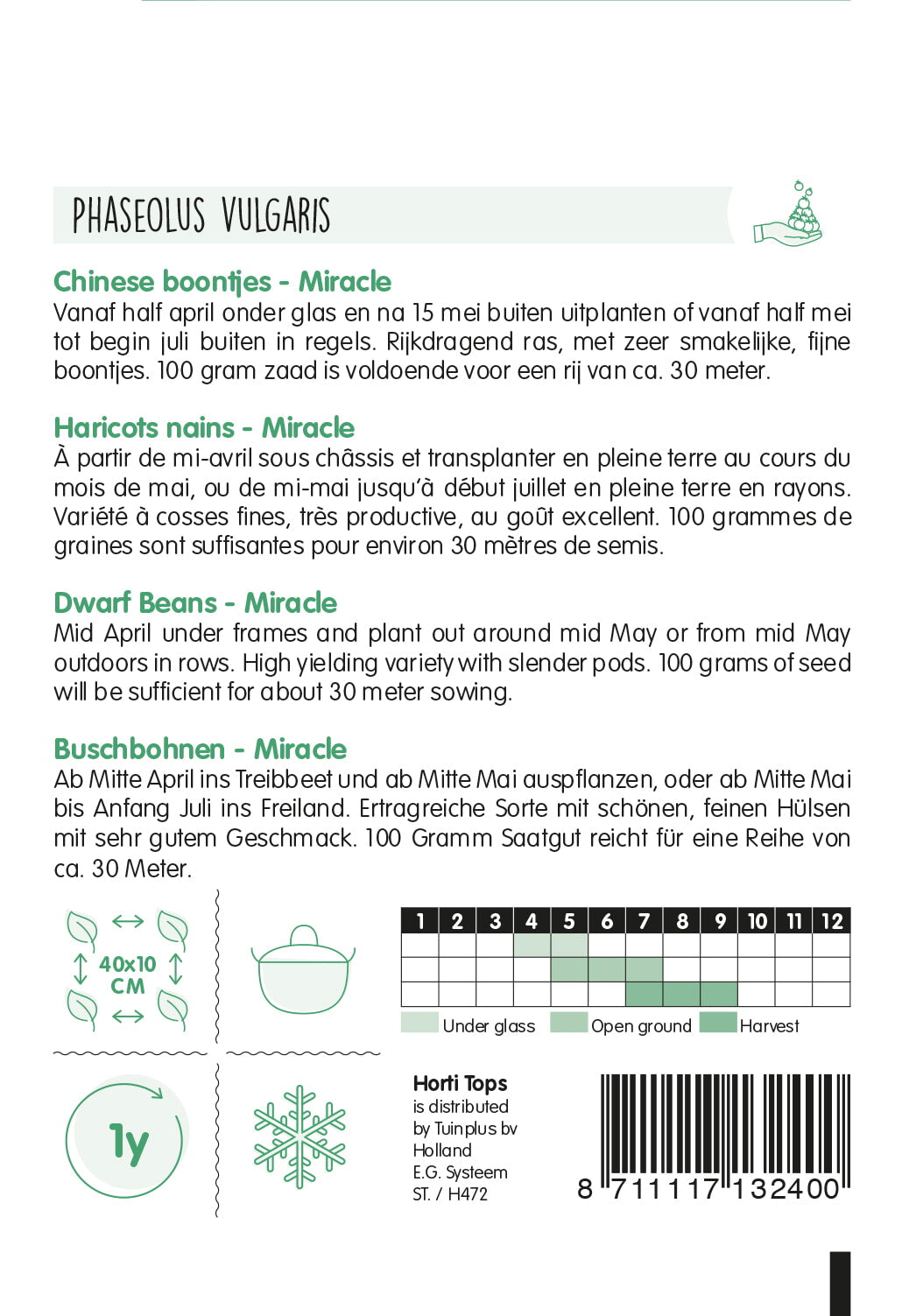 HT Stamslabonen, chinese boontjes Miracle, 25g