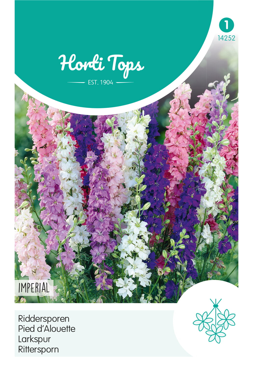 HT Delphinium, Ridderspoor Imperial Gemengd