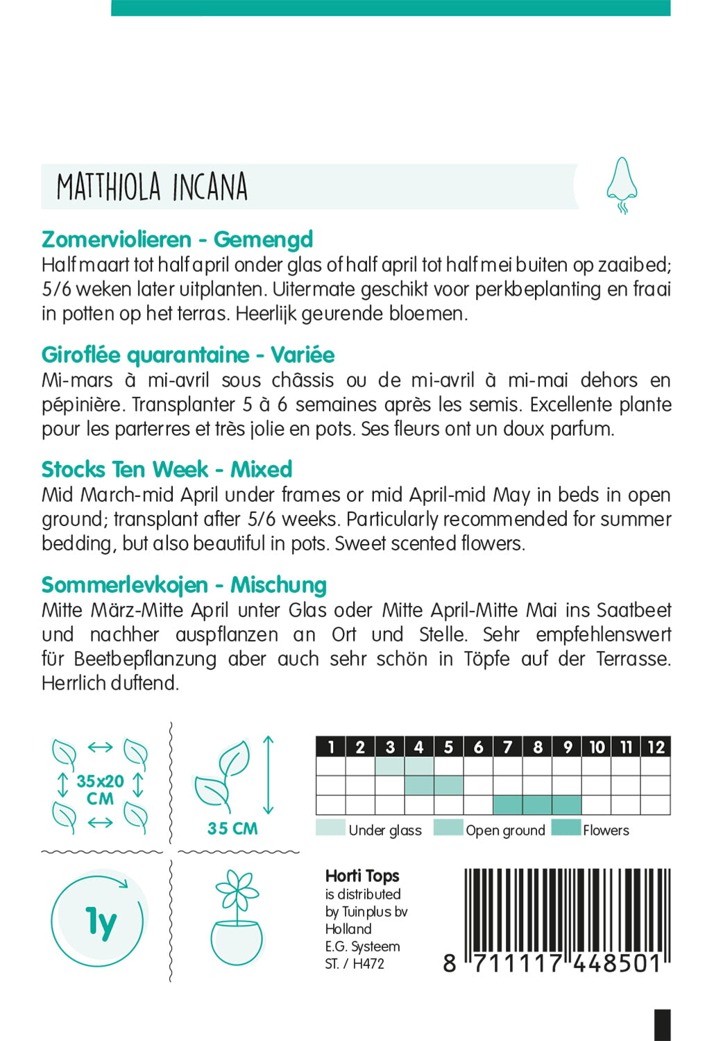 HT Matthiola, Zomerviolier gemengd