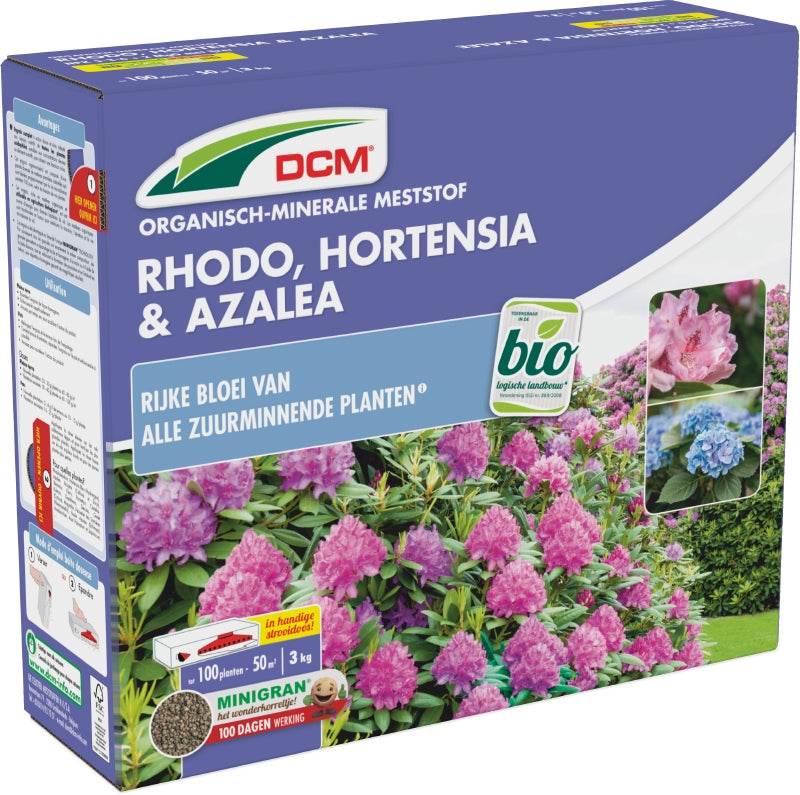 DCM Meststof Rhodo, Hortensia & Azalea 3 kg 50m2