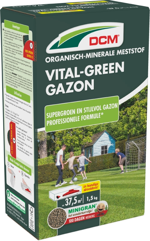 DCM Meststof Vital-Green Gazon 1,5 kg 37,5 m2