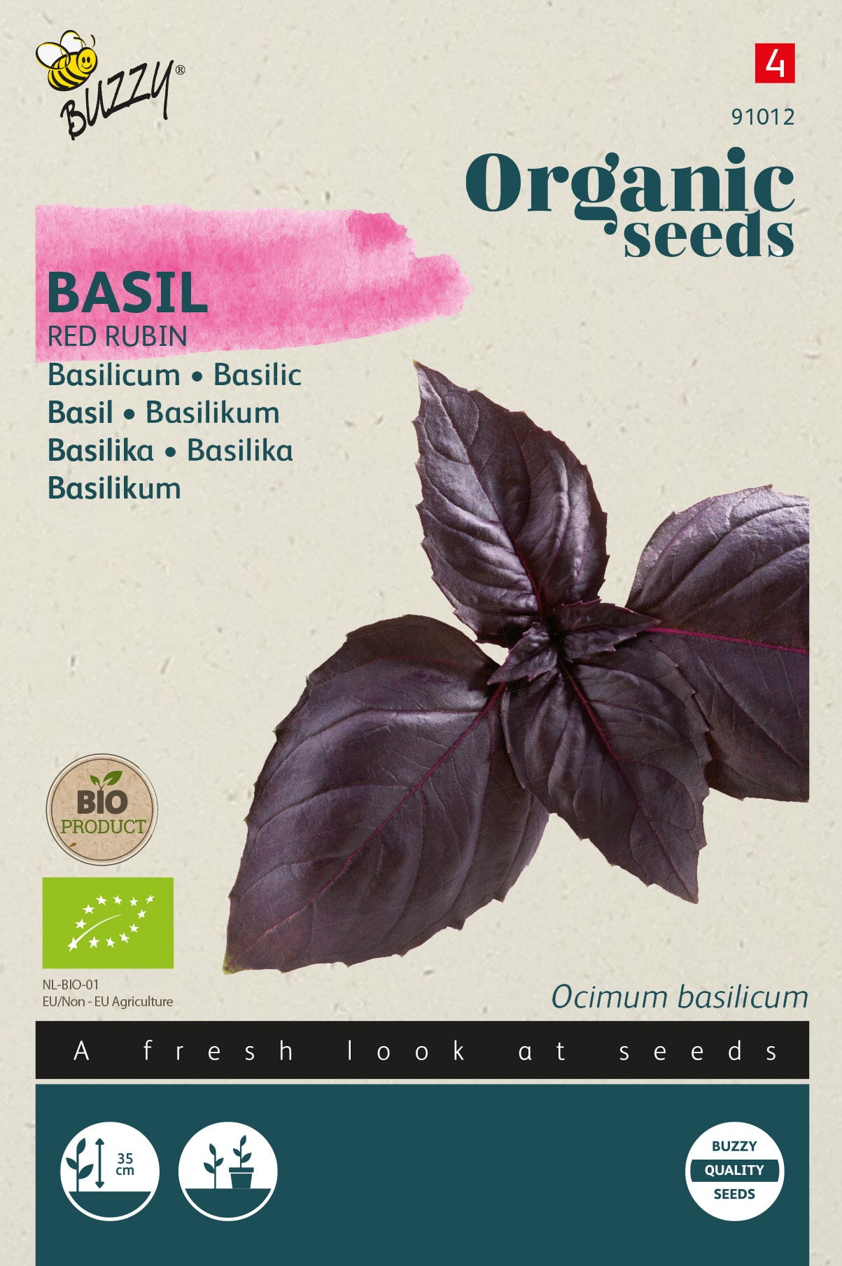 Buzzy® Organic Basilicum Red Rubin (BIO)