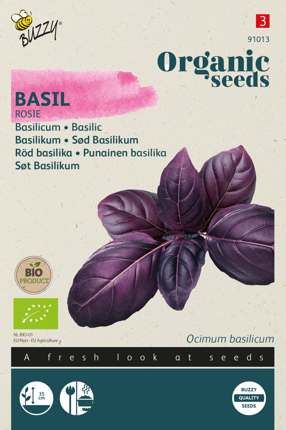Buzzy® Organic Basilicum Rosie (BIO)